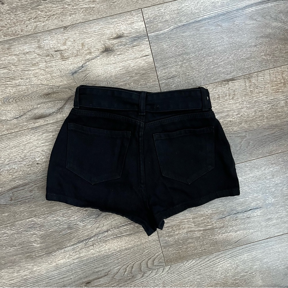 Superdown X Revolve Black Belted Short Shorts - image 5